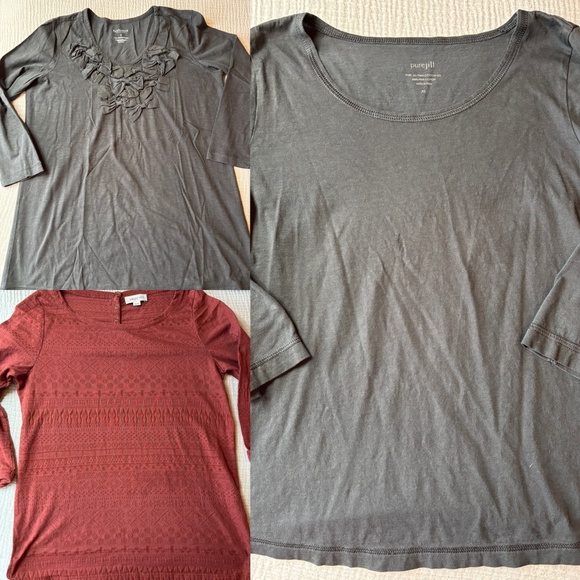 BUNDLE OF 3 Long sleeve T shirts Sz XS/S - DEAL! - Picture 1 of 12